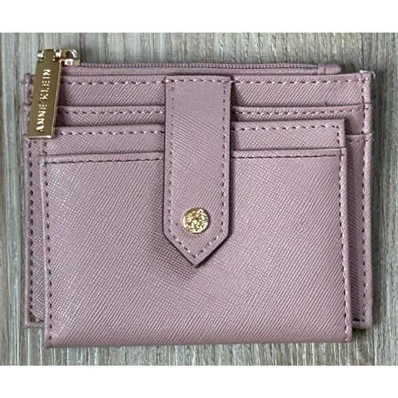 Anne Klein Pegged Card Case in Pink - Picture 1 of 4